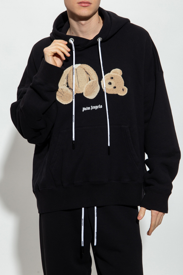 パーカー・フーディ Palm Angels Front Zip Sweatshirt With Logo Print Palm Angels logo-print zip-up Hoodie | Black | FARFETCH